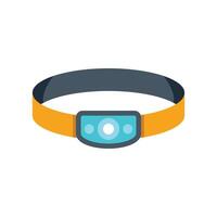 Headlamp flashlight for working at night vector