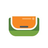 Virtual reality headset showing augmented reality experience icon vector