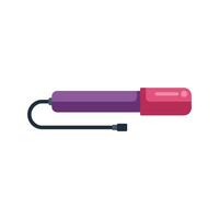 Manual air pump with hose for inflating objects vector