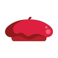 Red french beret bringing parisian elegance to your designs vector