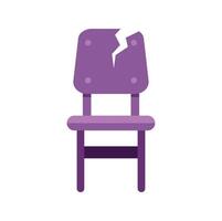 Broken chair showing lack of support concept illustration vector