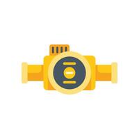 Water meter icon showing closed valve flow vector