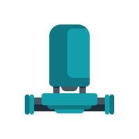 Modern water meter measuring water consumption in pipeline vector