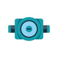 Water meter showing negative value icon flat style vector