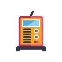 Portable amateur radio transceiver standing on a table vector
