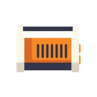 Orange portable power generator providing electricity backup power source vector