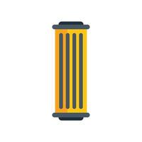 Yellow water filter cartridge replacing for home water purification system vector