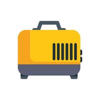 Portable generator providing power supply in flat design style vector