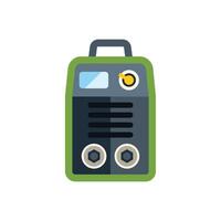 Inverter welding machine showing control panel with buttons and display vector
