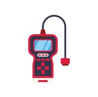 Professional portable diagnostic scan tool for car repair showing error codes on display vector