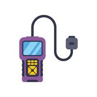 Car diagnostic scanner tool showing engine error codes is connected vector