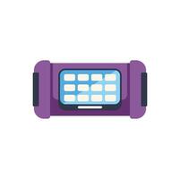 Modern smart wristwatch presenting empty cells displaying apps interface vector