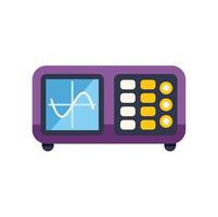 Electronic device showing sinusoidal signal on screen vector