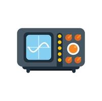 Vintage oscilloscope displaying sine wave on screen vector