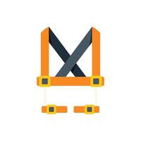 Safety harness with adjustable straps ensuring protection during work vector