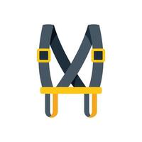 Safety harness for working at height preventing falls from elevation vector