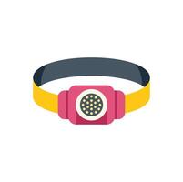 Headlamp with elastic headband for hands free lighting vector
