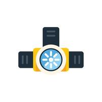 Water valve controlling water flow with open valve symbol illustration vector