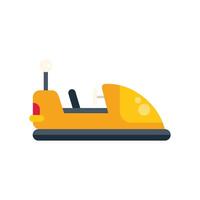 Yellow bumper car providing fun and entertainment at amusement park vector