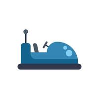Blue bumper car ready for fun at the amusement park vector