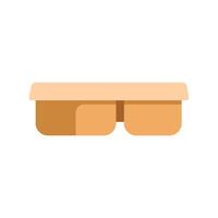 Divided cardboard container presenting food delivery service vector