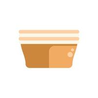 Stack of food containers for leftovers or delivery vector