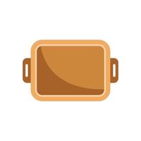 Empty baking tray isolated on white background vector