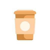 Takeaway coffee cup with blank label for mockup branding vector