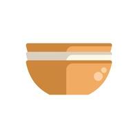 Stack of clean empty ceramic bowls for food storage vector