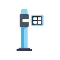 Modern parking meter accepting contactless payment using nfc technology vector