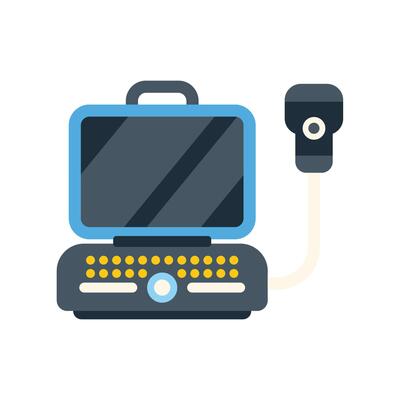Ultrasound machine using sound waves for imaging internal organs