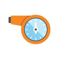 Orange whistle showing time running out icon vector