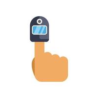 Finger using virtual reality touch screen device vector