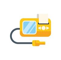 Portable cash register printing receipt using cable connection vector