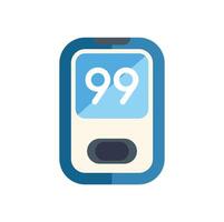 Glucometer is showing a blood glucose level vector