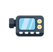 Action camera showing blank screen for recording content vector