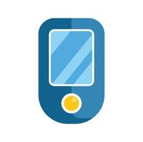 Blue smartphone displaying blank screen for mobile app interface vector