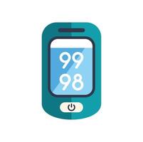 Pulse oximeter showing oxygen saturation level on screen vector