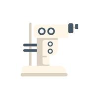 Drilling machine standing on a workbench in a workshop vector
