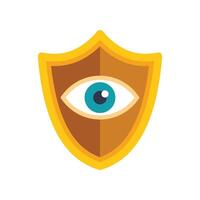 Eye protecting shield providing security and safety vector