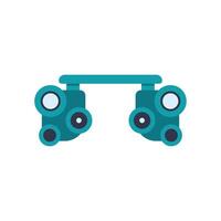 Trial frame being used for eyesight examination at the optometrist vector