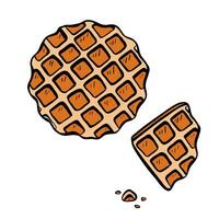 A mouthwatering and visually appealing illustration of delightful crunchy waffles. vector