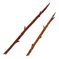 Wooden Sticks Natural Branches Perfect for Crafting Projects and Connecting with Nature. sketch illustration. Tourism vector