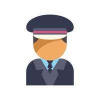 Chauffeur in uniform is waiting for a client to drive vector