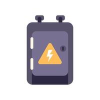 Electrical fuse box with high voltage sign displaying warning symbol vector
