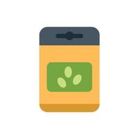 Seed packet hanging from retail display rack vector
