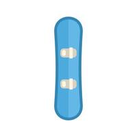 Blue snowboard standing up on white background vector