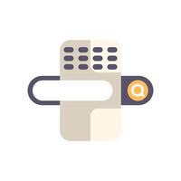 Smart bracelet showing empty search bar display for fitness app vector
