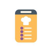 Smartphone is showing a food menu for ordering food online vector