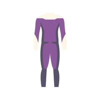 Rear view of a surfer wearing a wetsuit for water sports vector